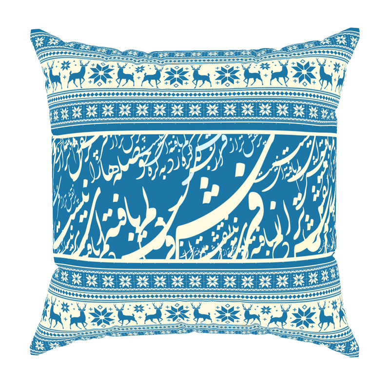 کاور کوسن مدل مخمل طرح خوشنویسی کد 5043